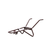 Accessories / Individual parts | for wheelbarrows | Wheelbarrow frame for deep pan 90 liters | type Geselle, with two individual sheets, with integrated tilting bracket